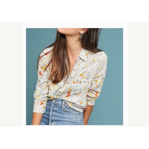Anthropologie Tops - 52 Conversations Floral Button Up Blouse